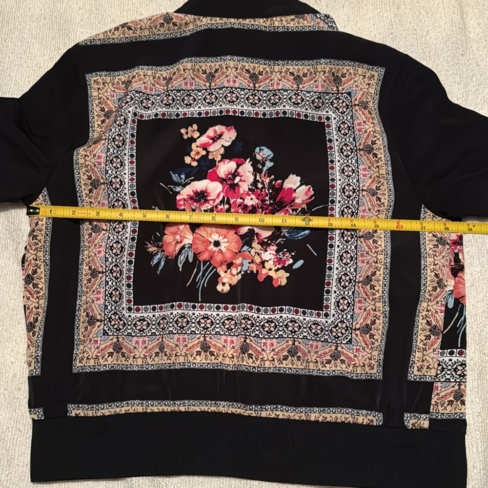 Like new open front floral print jacket - Picture 5 of 7